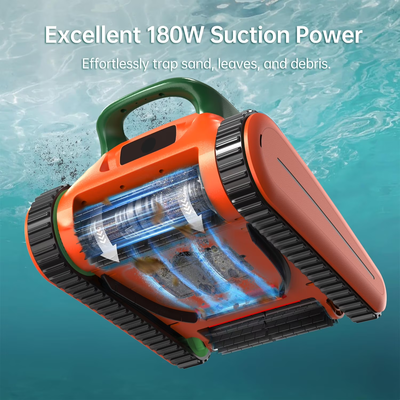 Seauto Automatic Pool Cleaners Robotic Pool Cleaner Dual-Motor Swimming Pools Cleaning 250μm Fine Filter