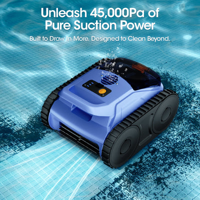 2026 New Cordless Robotic Pool Vacuum, Cleaner Pool Robot with Ultra-Long Runtime, Powerful Suction, Dual 180W Brushless Motors, Smart Navigation, Wall-Climbing Design
