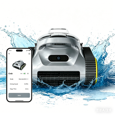 New Upgraded Seauto Cordless Robotic Pool Vacuum Cleaner for Inground & Above-Ground Pools (Up to 2150 Sq.Ft), Dual Brushless Motors Powerful Suction, Gray