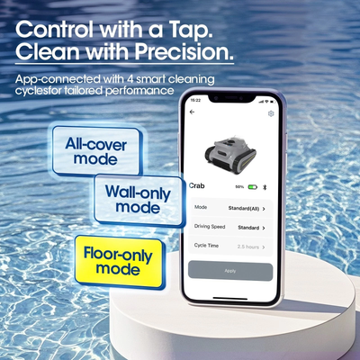 Cordless Robotic Pool Cleaner with Dual Brushless Motors, Wireless Automatic Pool Vacuum for In-Ground & Above-Ground Pools up to 2,150 sq ft, Powerful Suction, Wall & Waterline Cleaning