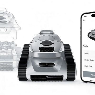 Seauto Cordless Robotic Pool Cleaner for In-Ground & Above-Ground Pools, 180W Dual-Drive, Wall & Waterline Cleaning, Sonar Navigation, 3 Cleaning Modes, Large Pool Coverage up to 2150 Sq. Ft.