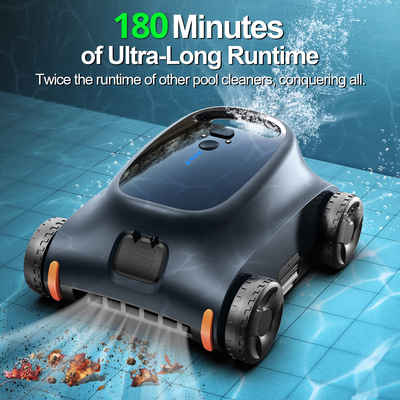 [180 Mins Running] Seauto SAT 10 Pool Vacuum Ultimate Cleaning Companion for Above Ground & Inground Pools - Automatic Water Cleaner with Top Handle and Filter, Dust Removal Robot,