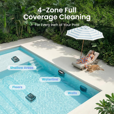 Robotic Pool Cleaner, Wall & Waterline Cleaning