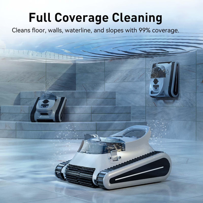 Seauto Crab Cordless Robotic Pool Cleaner, 3D Obstacle Avoidance & Smart Path Planning, for Inground & Above Ground Pools