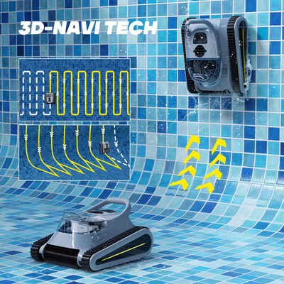 Seauto Automatic Pool Cleaners Cordless Robotic Pool Vacuum for Inground Pools up to 2150 Sq.ft