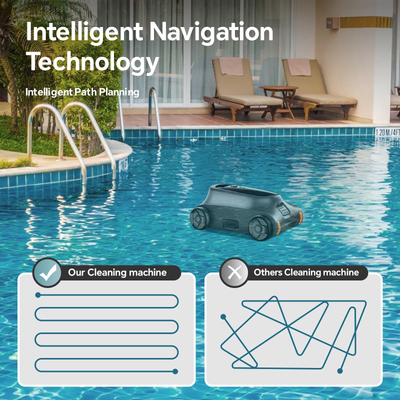 [150 Mins Running Up to 2000 Sq.ft] Seauto SAT 10 Robotic Pool Cleaner, Cordless Robotic Pool Vacuum for Above Ground Pool, 180W Brushless Motor, for In Ground Flat Pools up to 2000 sq.ft