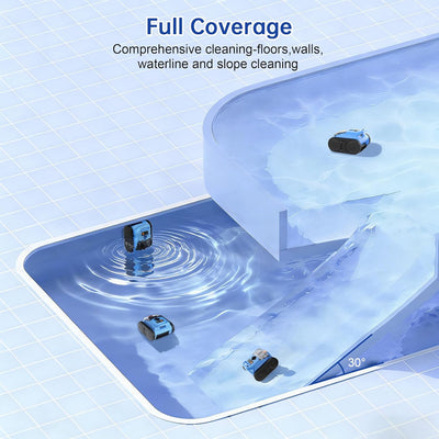 Robotic Pool Cleaner, Waterline Scrubbing