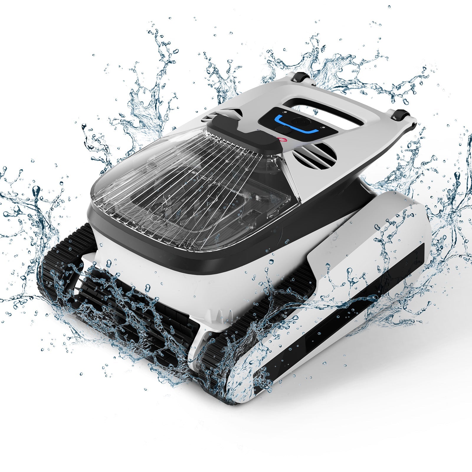Seauto SAT40 Smart Cordless Pool Cleaner - App-Controlled, 90° Wall Climbing, Waterline & Floor Cleaning, Auto-Dock, Long Battery Life, LED Status, Suitable for In-ground & above-ground pools, White