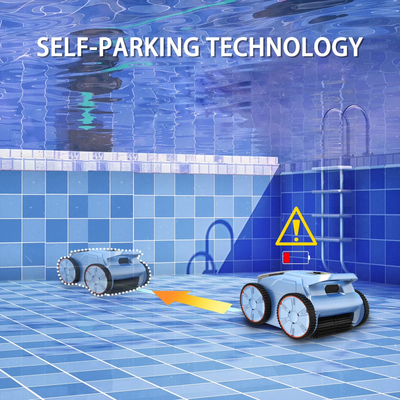 Seauto Robotic Pool Cleaner 180mins Runtime Cordless Pool Vaccum with Wall Climbing Function