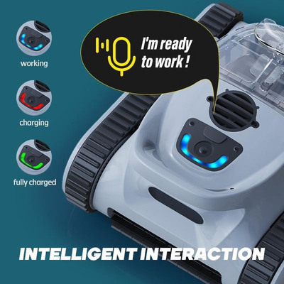 Seauto Crab Robotic Pool Cleaner Cordless Atomatic Pool Vacuum for in-Ground & Above Ground Pool