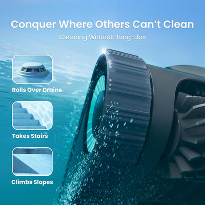 Robotic Pool Cleaner, Wall & Waterline Cleaning