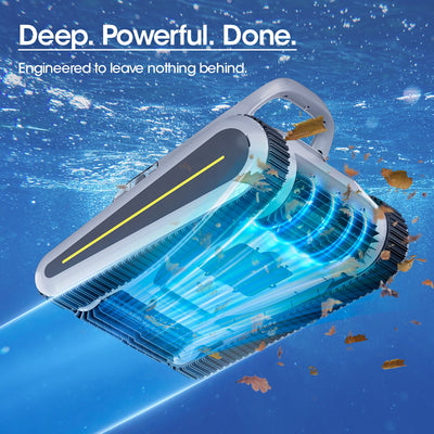 Cordless Robotic Pool Cleaner with Dual Brushless Motors, Wireless Automatic Pool Vacuum for In-Ground & Above-Ground Pools up to 2,150 sq ft, Powerful Suction, Wall & Waterline Cleaning