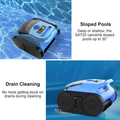 Robotic Pool Cleaner, Waterline Scrubbing