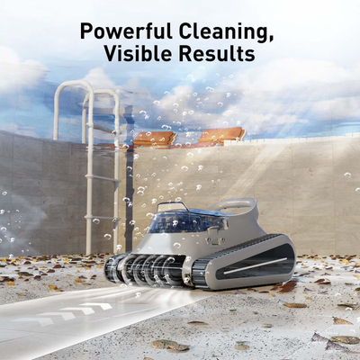 Seauto Crab Cordless Robotic Pool Cleaner, 3D Obstacle Avoidance & Smart Path Planning, for Inground & Above Ground Pools