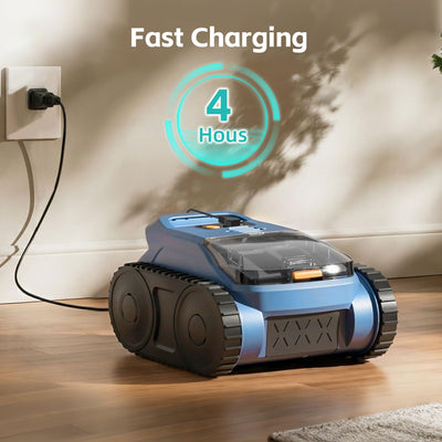 Seauto Cordless Robotic Pool Cleaner, Sonar Navigation, Wall & Waterline Climbing, Ideal for Inground & Above Ground Pools