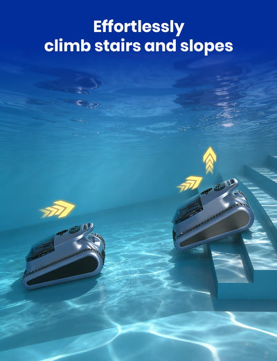 Seauto 2026 New Cordless Robotic Pool Cleaner for Inground & Above-Ground Pools up to 2150 Sq Ft, Wall & Waterline Cleaning, 80 GPM Strong Suction, Smart Navigation, 3 Cleaning Modes, App Control