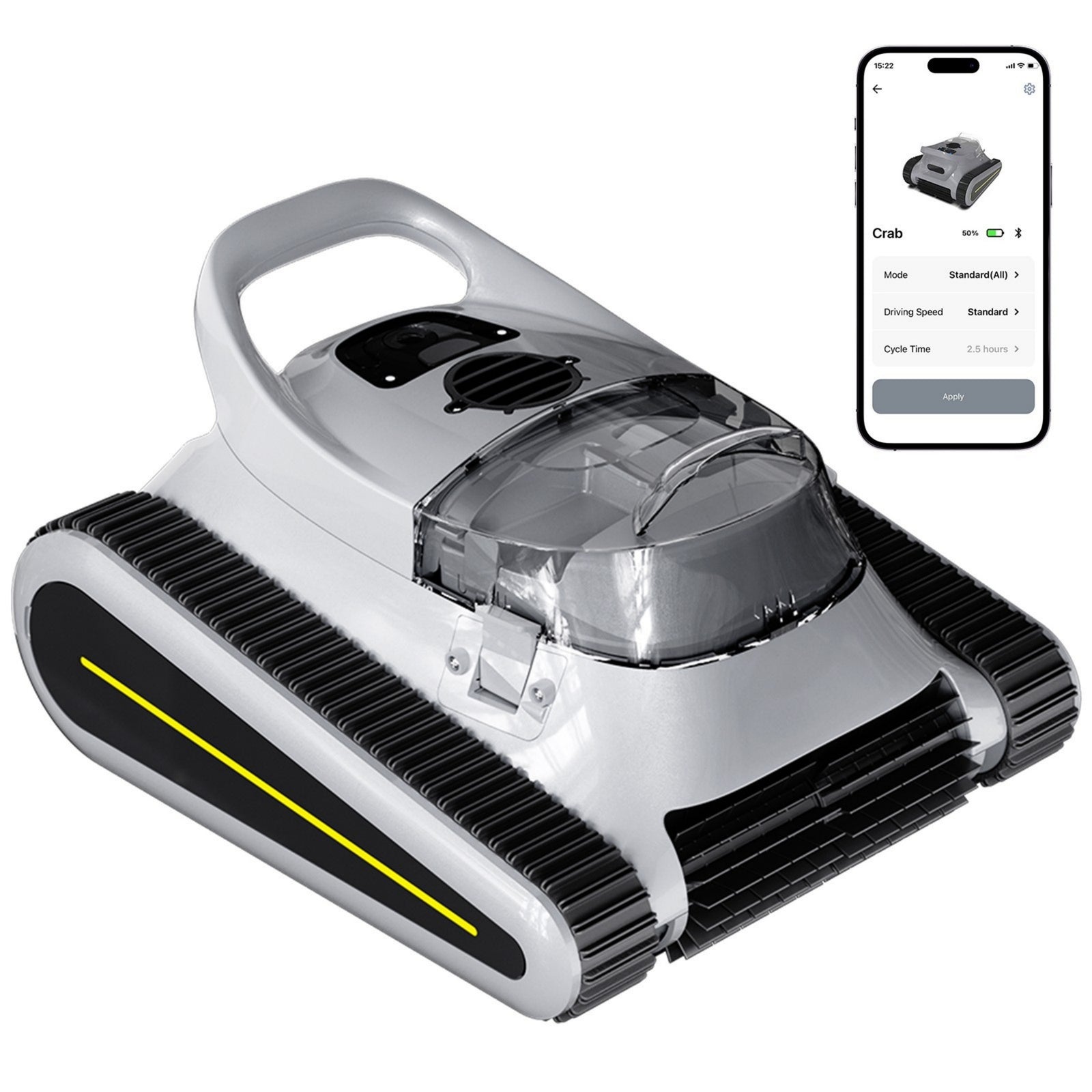 Cordless Robotic Pool Cleaner with Dual Brushless Motors, Wireless Automatic Pool Vacuum for In-Ground & Above-Ground Pools up to 2,150 sq ft, Powerful Suction, Wall & Waterline Cleaning