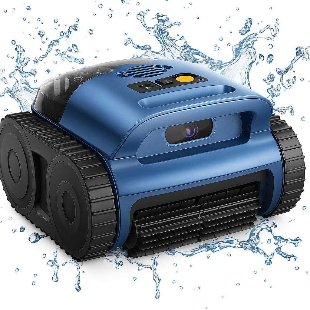 2025 Upgrade Cordless Robotic Pool Cleaner, Smart Pool Vacuum – Sonar Navigation, Auto Path Planning, Tangle-Free Design, Wall Climbing & Efficient Cleaning for In-Ground and Above-Ground Pools